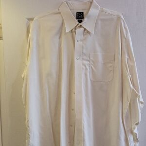 Men's Cream Shirt by Jos. A. Banks 18.5/36